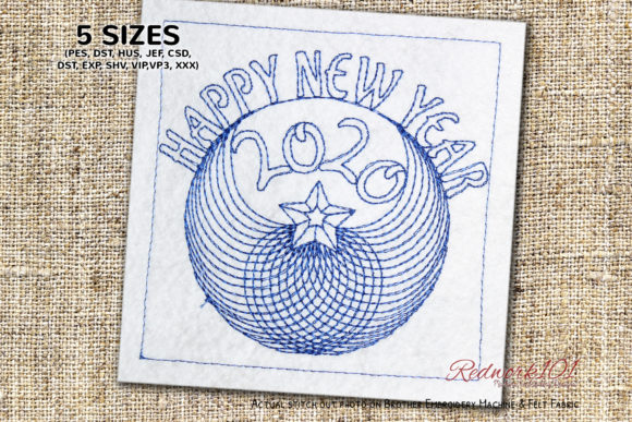 2020 New Year Abstract Pattern Redwork Review