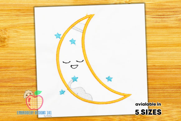 A Sleepy Moon: Reviewing a Dreamy Embroidery Design for Personalized Gifts