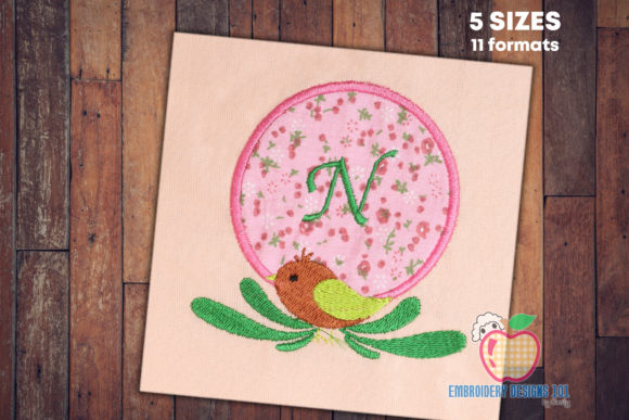Bird Applique Frame: A Charming Addition to Apparel