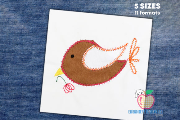 Cartoon Bird Applique: A Design Review for Apparel
