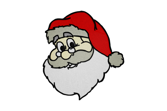 Charming Santa Face for Festive Embroidery