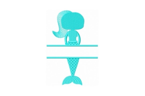 Charming Split Mermaid Mono for Seasonal Embroidery