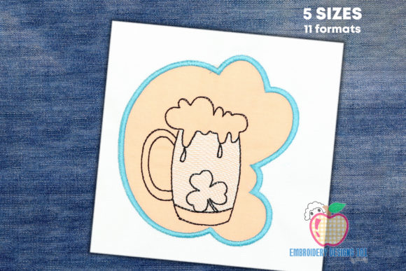 Evaluating Mug of Beer Applique for Boutique Sweatshirts