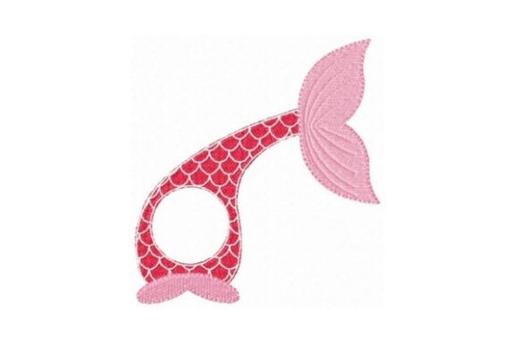 Mermaid Tail Monogram: A Charming Embroidery Design