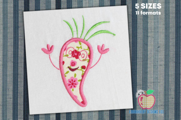 Review: Cartoon Carrot Raising His Hand Applique