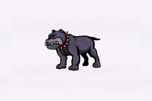 Stitching a Statement: The Ferocious Bulldog Embroidery Design