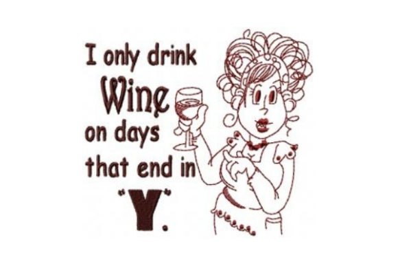 Wine Lover's Delight: A Festive Embroidery Design